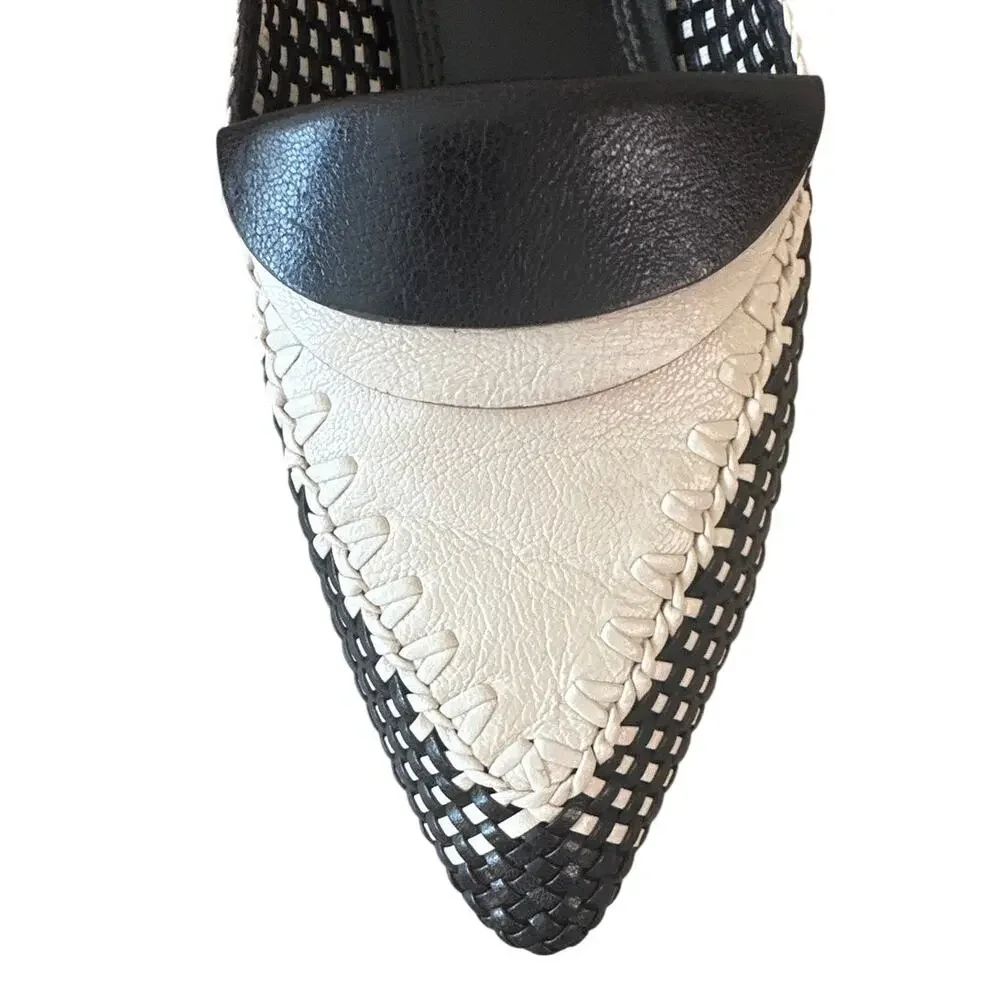 Tory Burch Envelope Bicolor Woven Loafers Coco‎ Cream 10